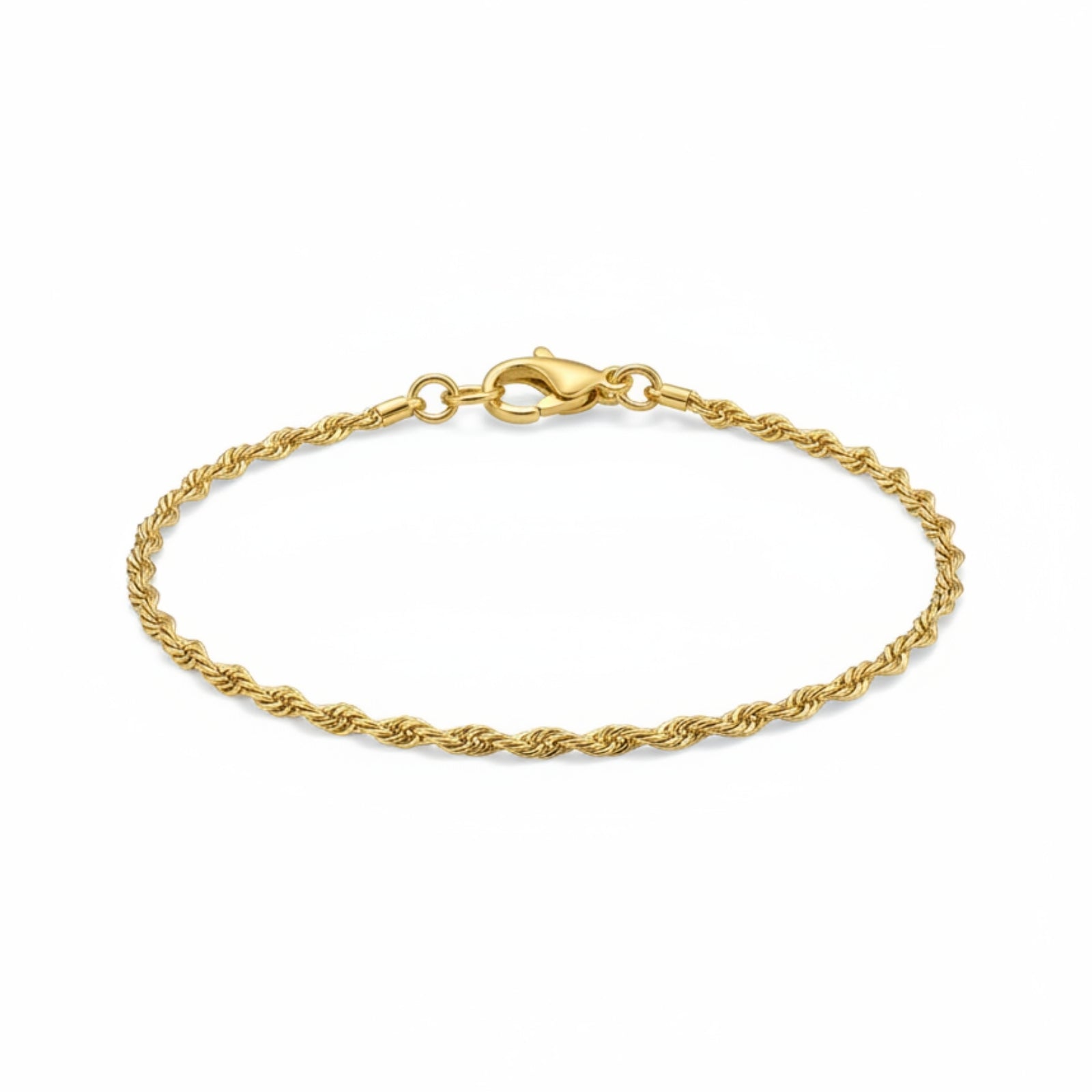 Twisted Chain Gold Plated Bracelet For Women