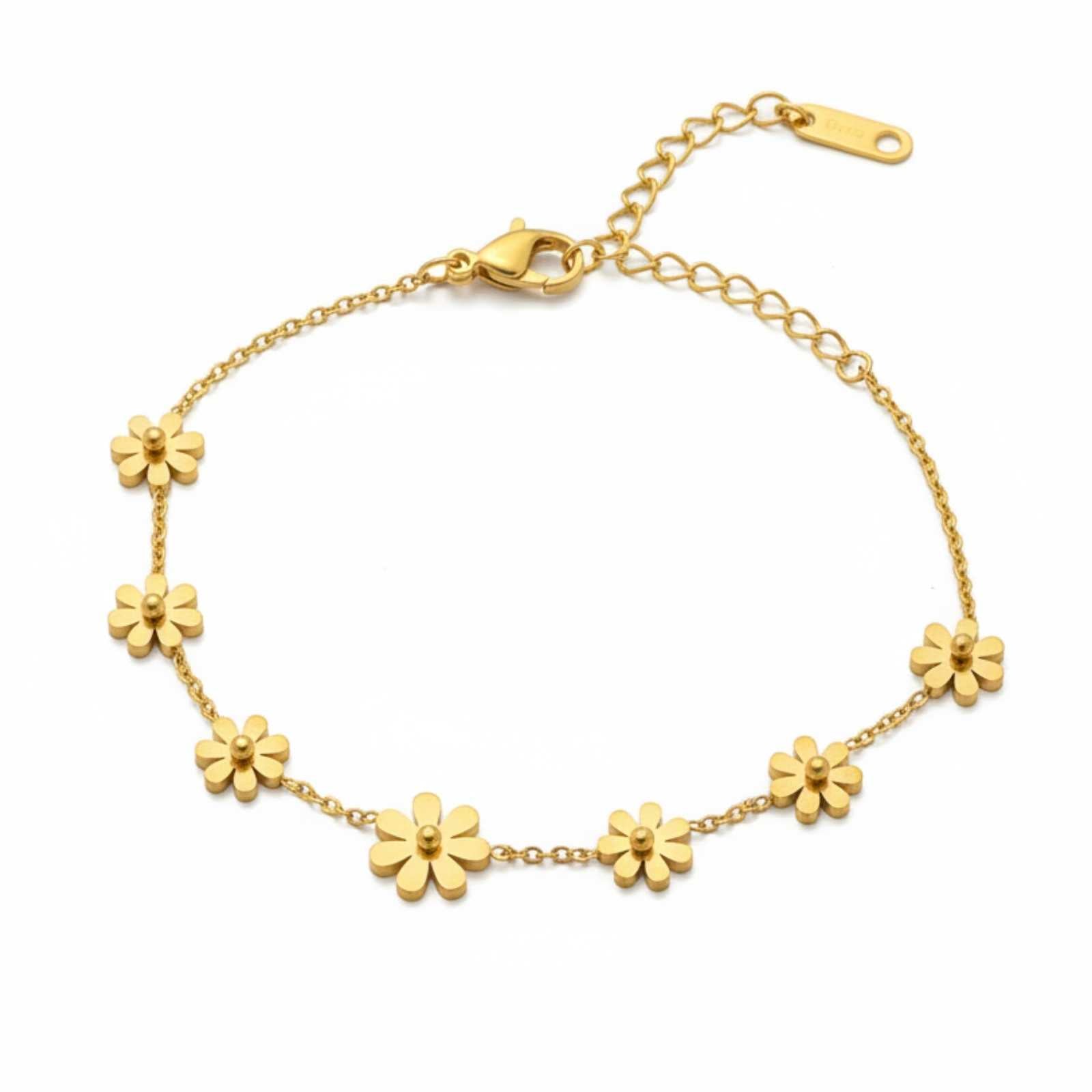 Bloom Petal Gold Plated Bracelet For Women