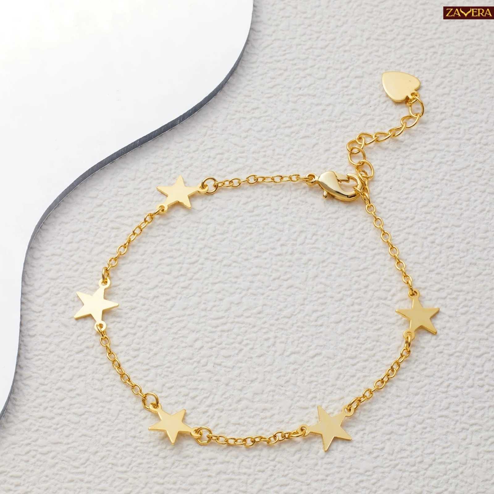 Starlight Chain Gold Plated Bracelet For Women