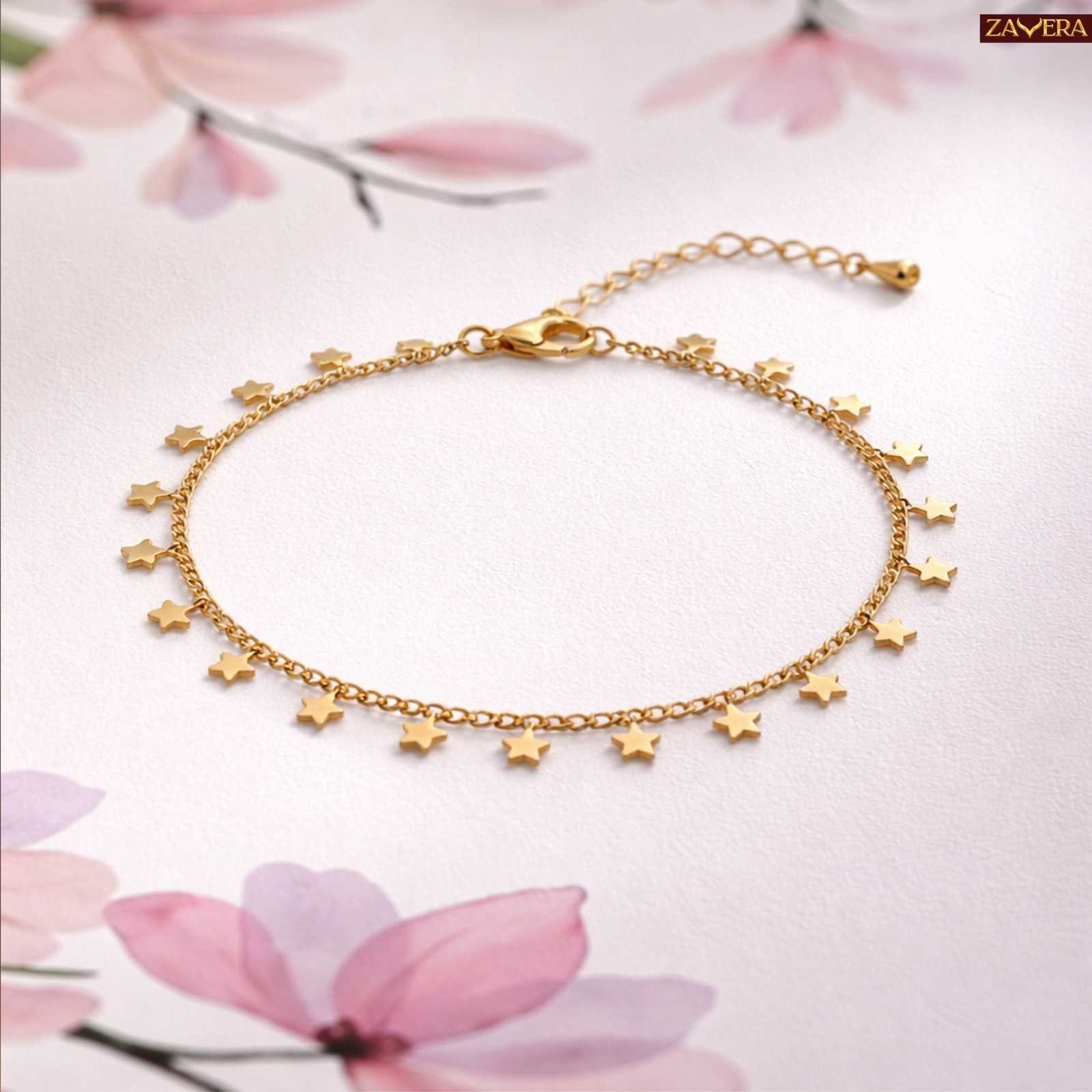 Shooting Star Gold Plated Bracelet For Women
