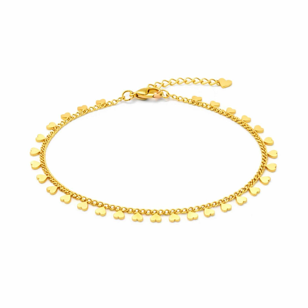Love Dangle Gold Plated Bracelet For Women