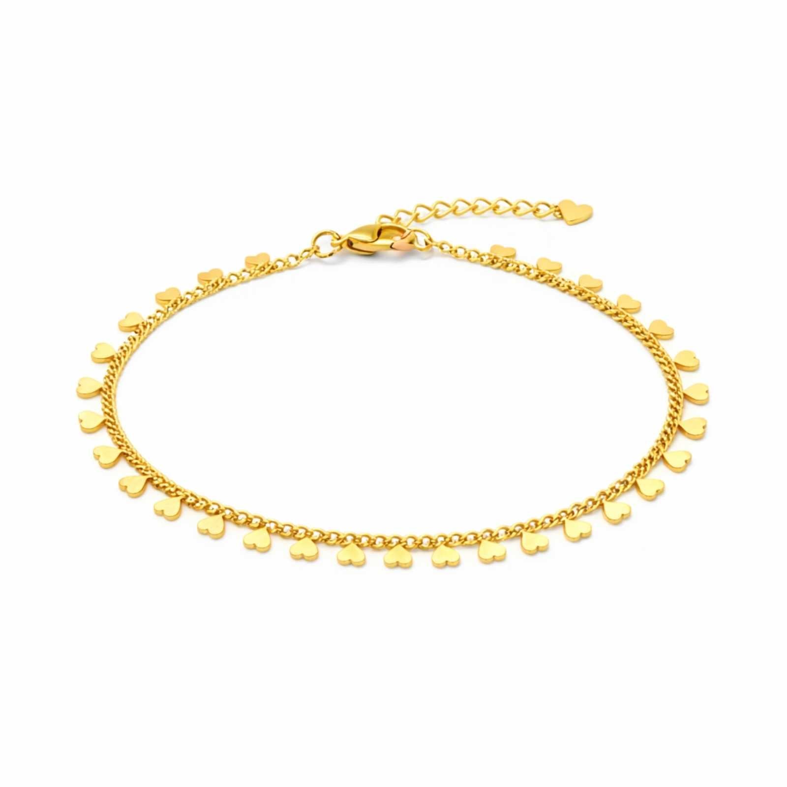 Love Dangle Gold Plated Bracelet For Women