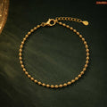 Classic Gold Plated Bead Link Bracelet For Women