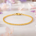 Minimal Cube Gold Plated Bracelet For Women