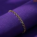 Open Heart Gold Plated Chain Bracelet For Women