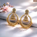 Traditional Chandbali Jhumka Gold Plated Earrings For Women