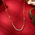 Zavera Graceful Diamond Line Gold Plated Mangalsutra