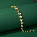 Zavera Gold Plated Elegant Heart Link Bracelet for Women