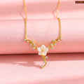 Zavera Gold Plated Floral Flower Pendant For Women