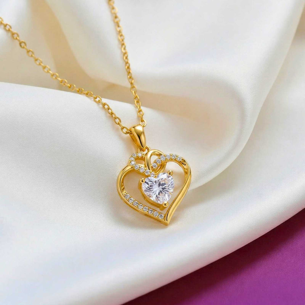Zavera Gold Plated thunder Pendant Necklace for Women