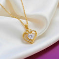 Zavera Gold Plated thunder Pendant Necklace for Women