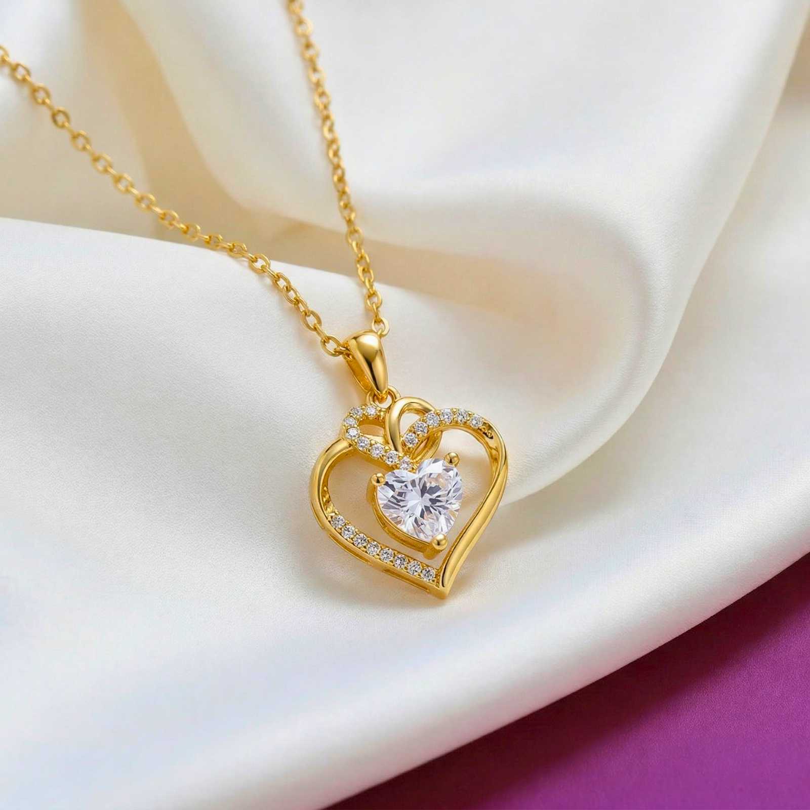 Zavera Gold Plated thunder Pendant Necklace for Women