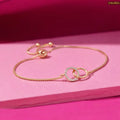 Elegant Link Circle Gold Plated Bracelet For Women