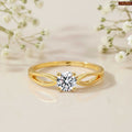 Zavera Gold Plated Infinity Stone Adjustable Ring