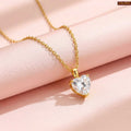 Zavera White Heart Shape Crystal Pendant Gold Plated
