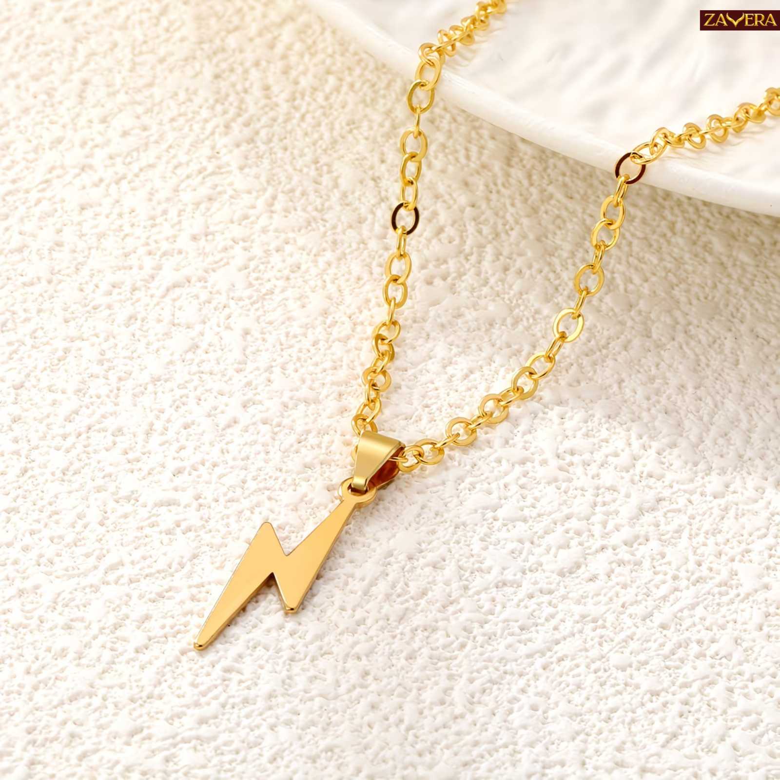 Zavera Gold Plated Crystal Heart Pendant Necklace for Women