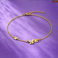 Zavera Gold Plated Playful Butterfly Charm CZ Chain Bracelet for Women