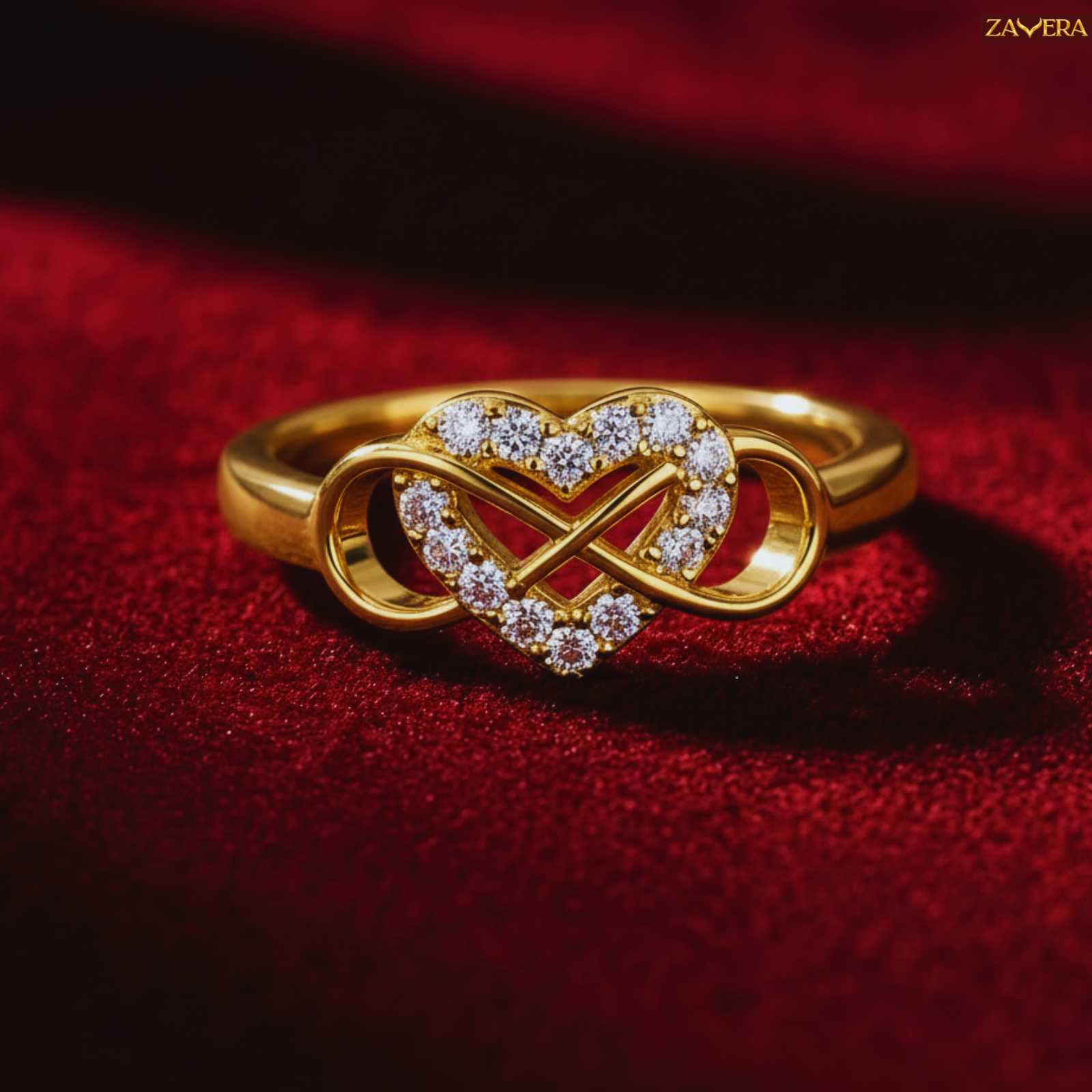 Gold Plated Infinity Love Loop Adjustable Ring