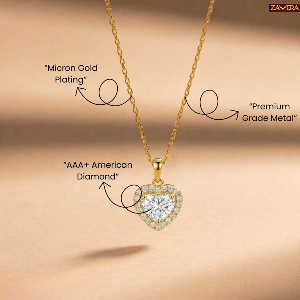 Zavera Gold Plated Star Pendant Necklace for Women