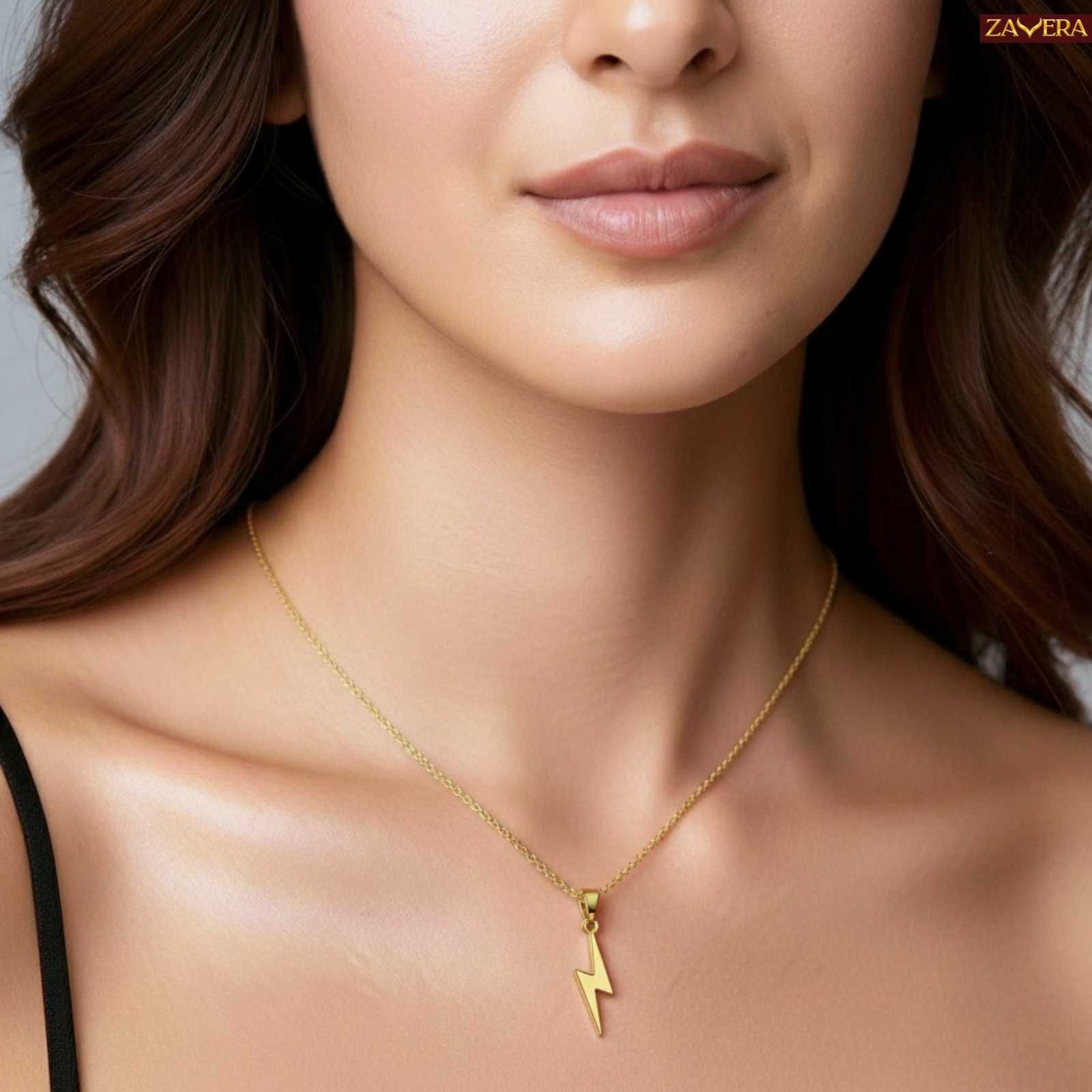 Zavera Gold Plated Crystal Heart Pendant Necklace for Women