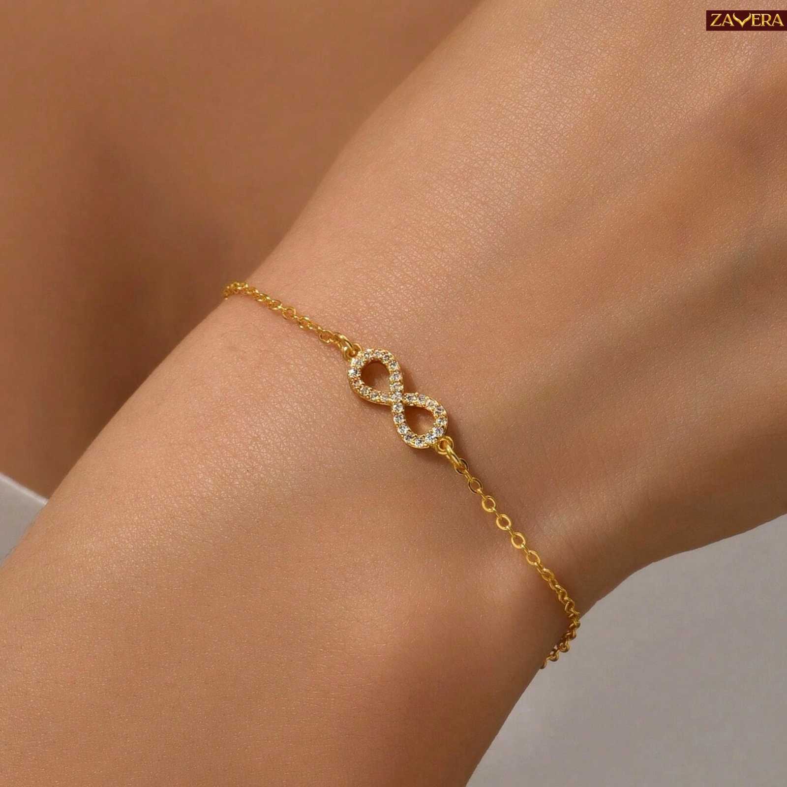 Love Infinity Gold Plated Bracelet For Women