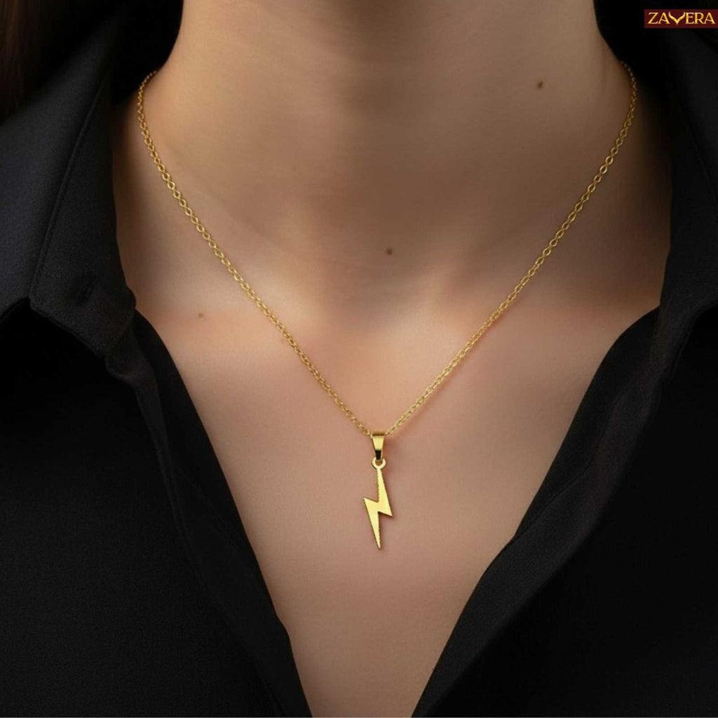 Zavera Gold Plated Crystal Heart Pendant Necklace for Women