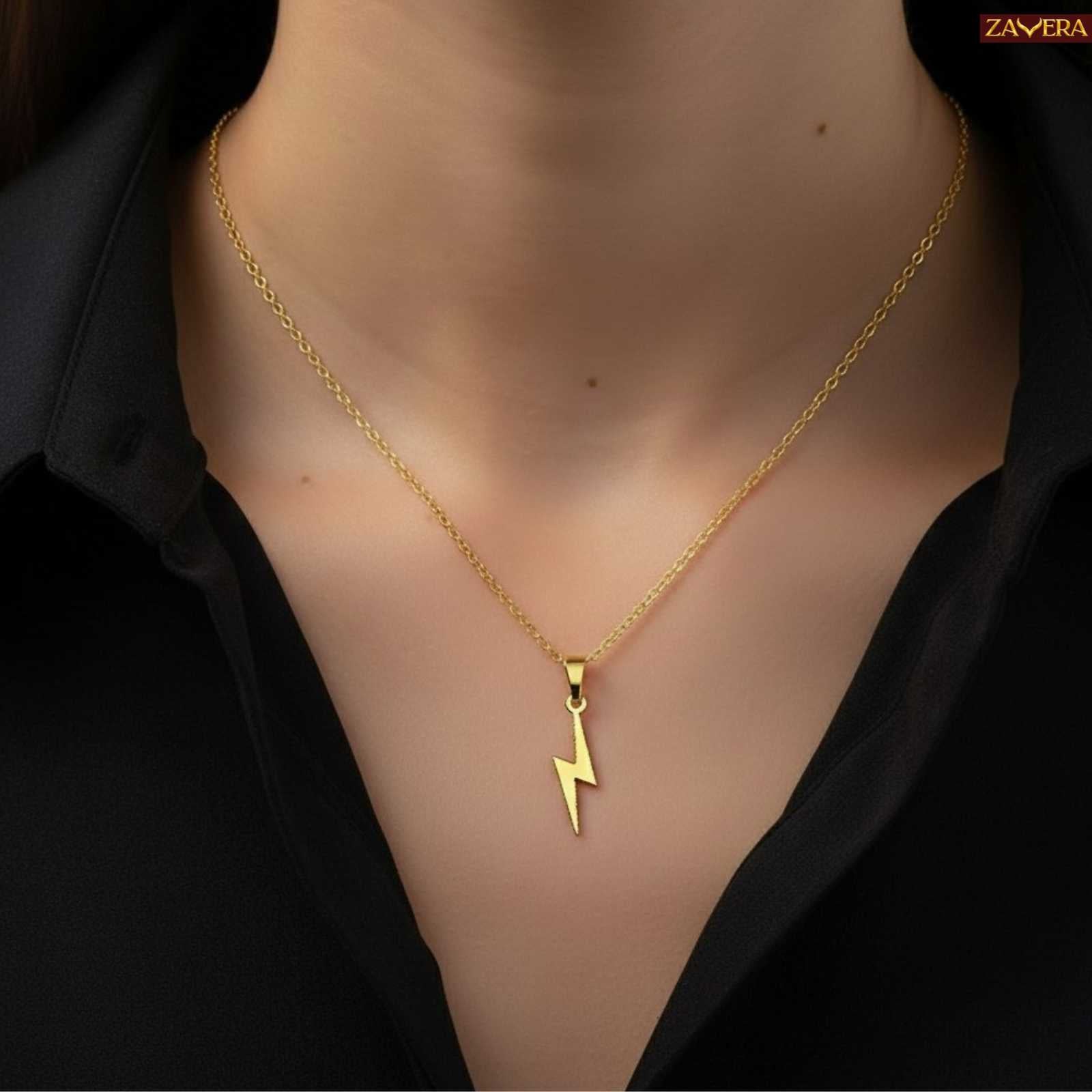 Zavera Gold Plated Crystal Heart Pendant Necklace for Women