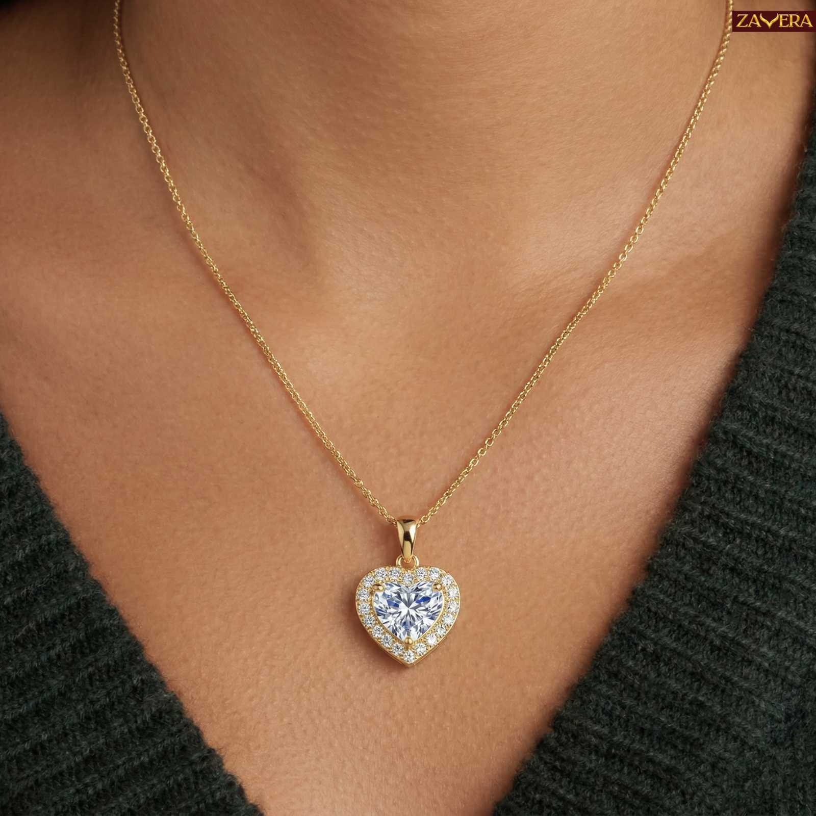 Zavera Gold Plated Star Pendant Necklace for Women