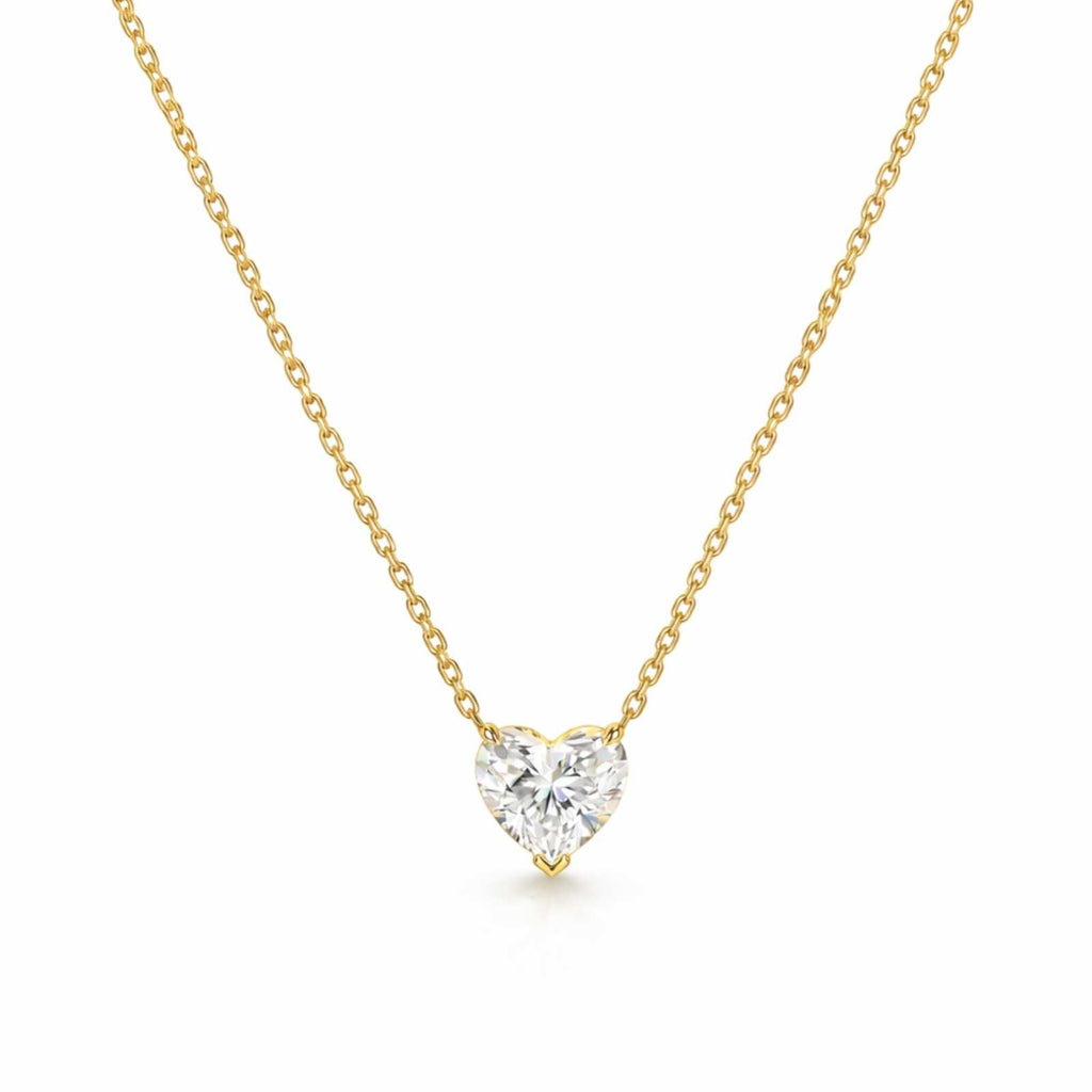 Zavera Gold Plated Heart Crystal Pendant