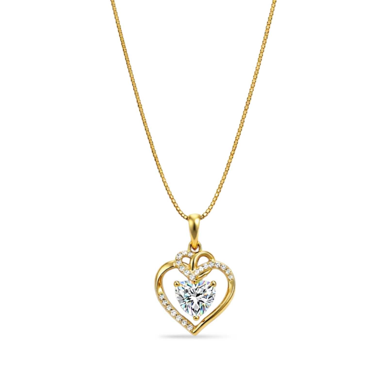 Zavera Gold Plated thunder Pendant Necklace for Women