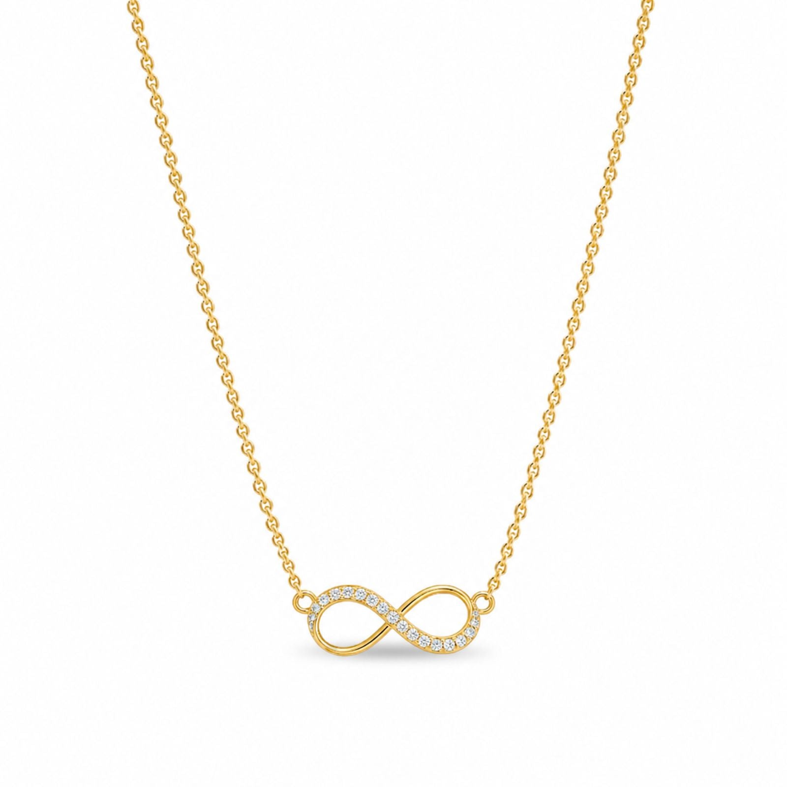Zavera Gold Plated Eternal Infinity Pendant For Women