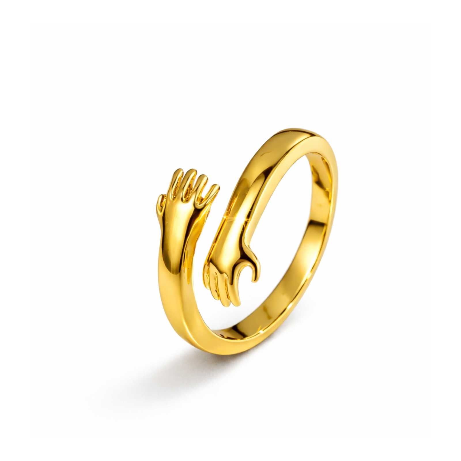 Cozy Hug Pure Gold Plated Adjustable  Ring