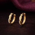 Twisted Gold Plated Hoop Earrings For Women