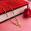 Zavera Lotus Leaf Gold Plated Mangalsutra