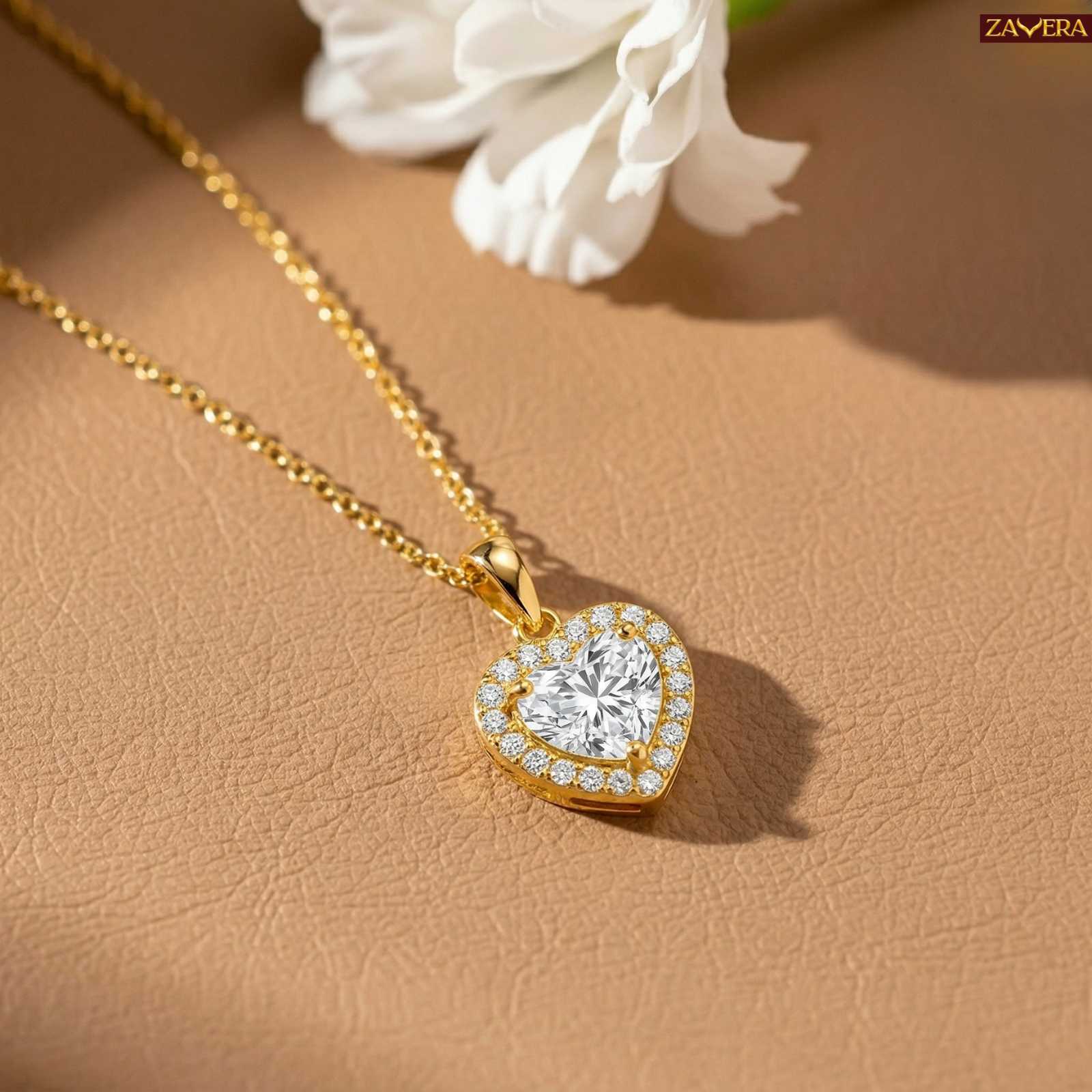 Zavera Gold Plated Star Pendant Necklace for Women