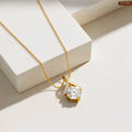 Gold Plated Solitaire Stone Adjustable pendant for Women