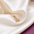 Zavera Triangle Minimal Design Pendant Gold Plated