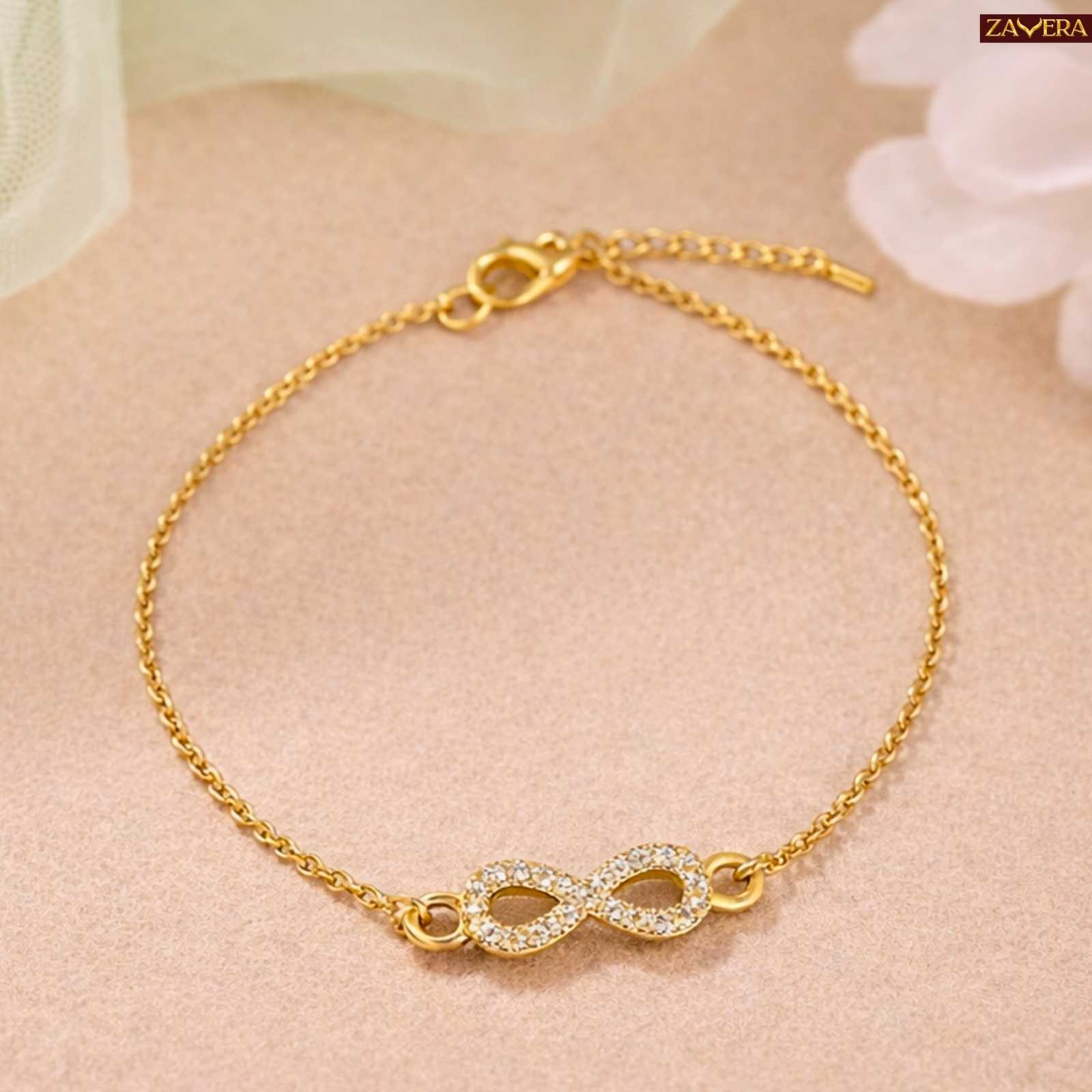 Love Infinity Gold Plated Bracelet For Women