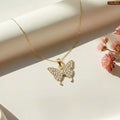Gold Plated Butterfly Stone  Pendant for Women