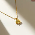 Zavera Clover Flower Design Pendant Gold Plated