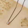 Zavera Elegant Square Crystal Gold Plated Mangalsutra