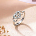 Zavera Silver Plated Infinity Heart Adjustable Ring