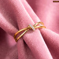 Zavera Brass 22K Infinity Love Gold Plated Adjustable Ring For Women