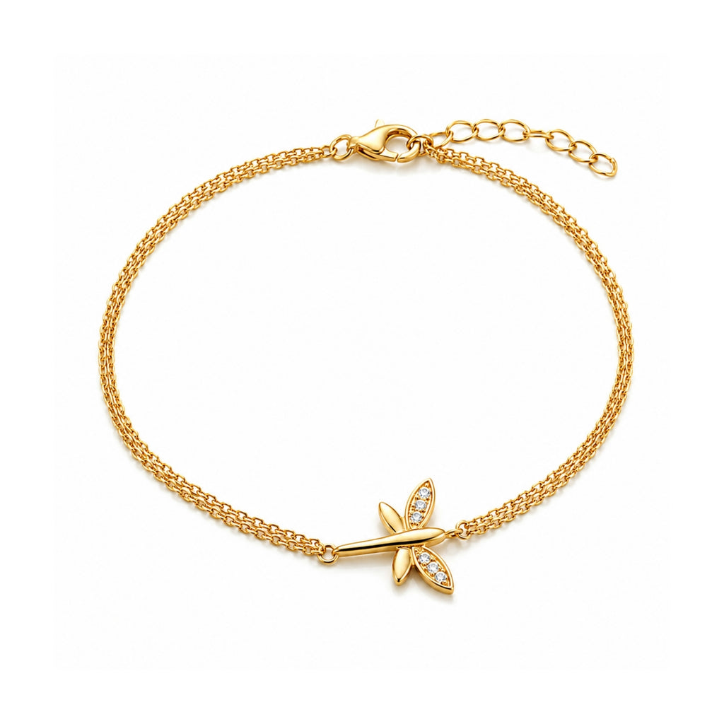 Zavera Gold Plated Butterfly Bracelet for Women