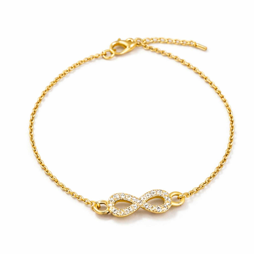 Love Infinity Gold Plated Bracelet For Women