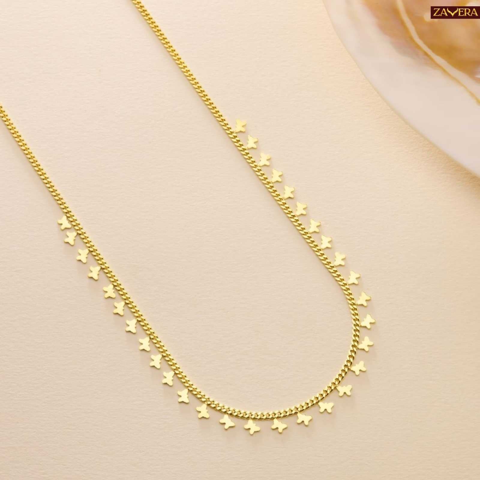 Minimalist Butterfly Gold Plated Necklace For Women