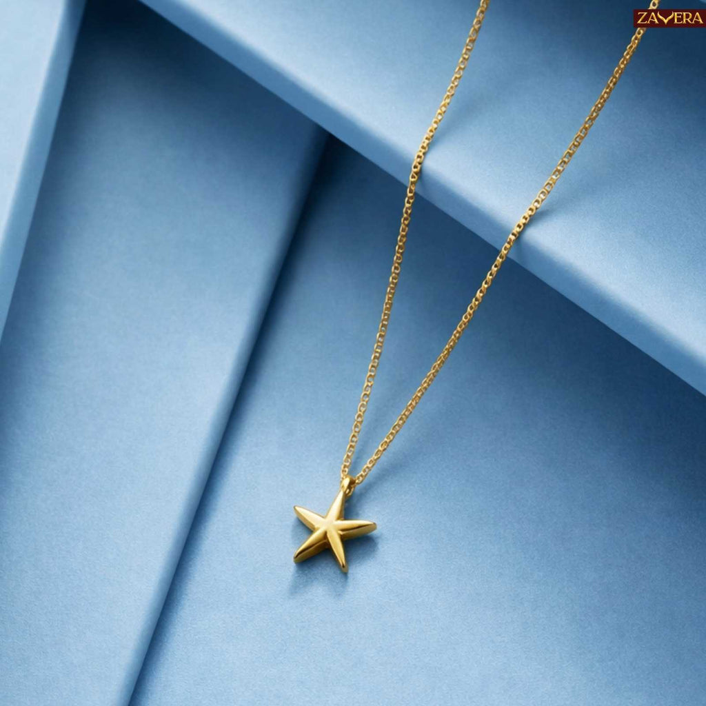 Minimal Starfish Gold Plated Pendant for Women
