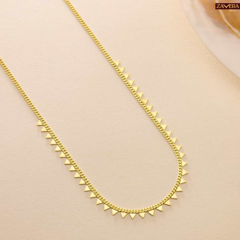Minimalist Triangle Gold Plated Necklace For Women