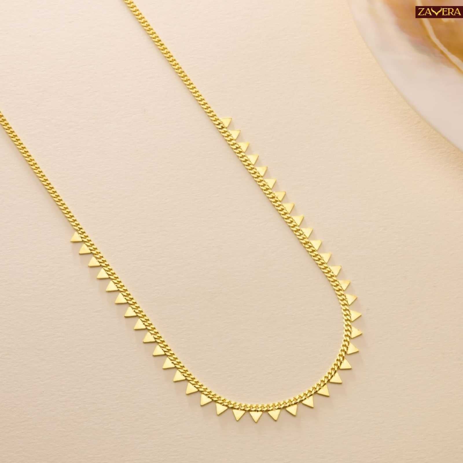 Minimalist Triangle Gold Plated Necklace For Women