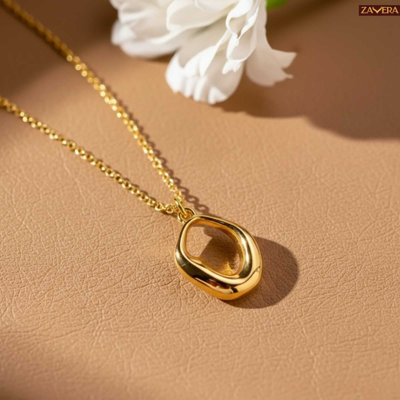 Minimal Gold Abstract Pendant for Women